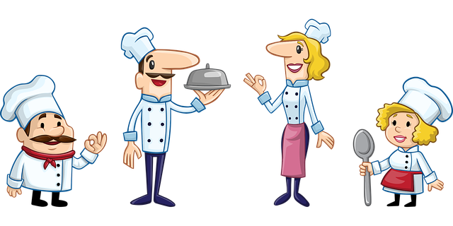 šéfkuchař a pomocníci